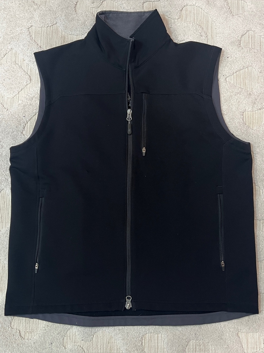 Ibex Peak ClimaWool Vest Mens L Black Softshell Full Zip Outdoor Hiking